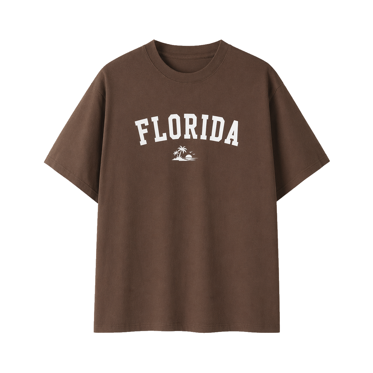 Collection 9 Florida Essential Cotton T-Shirt - Coffee front