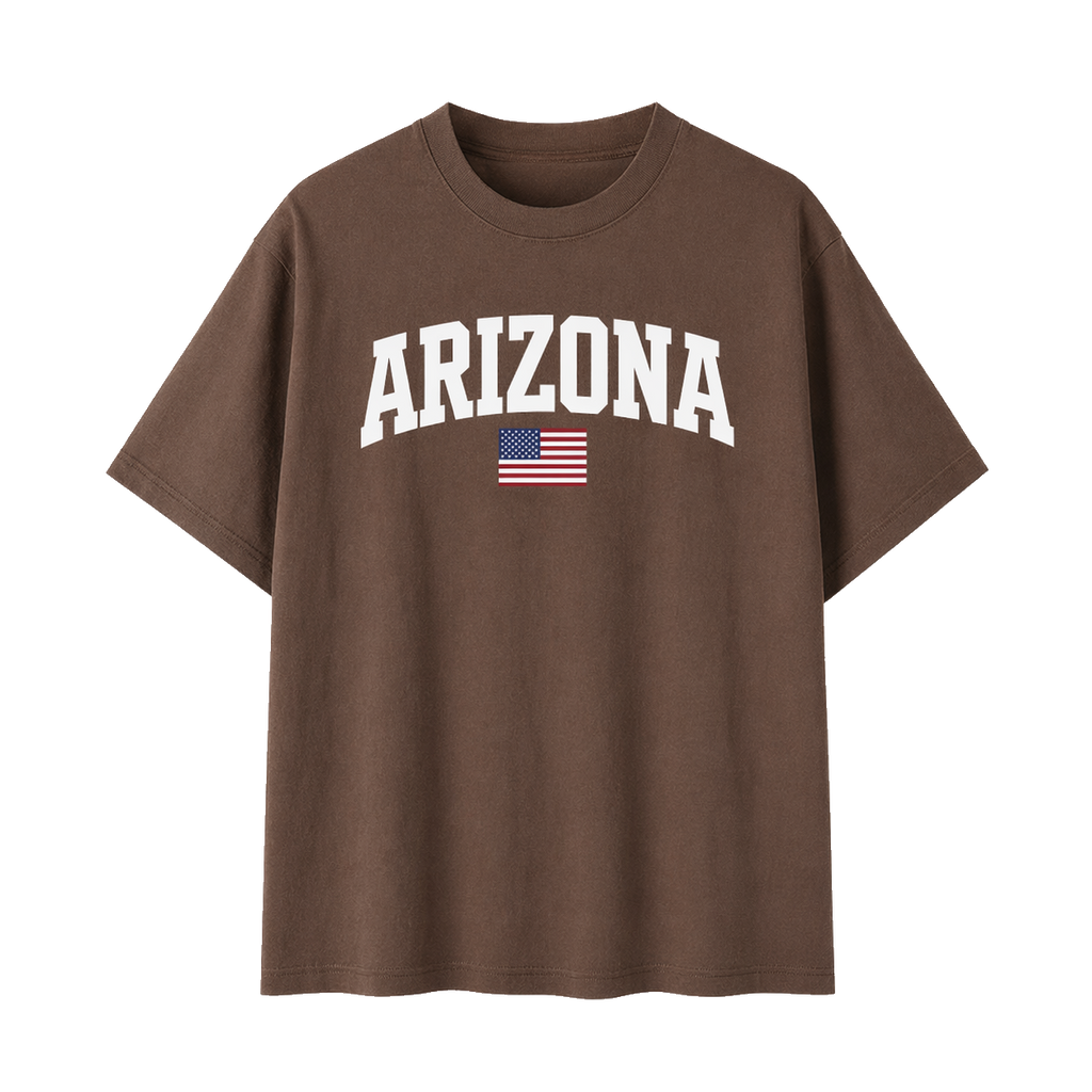 Collection 2 Arizona Essential Cotton T-Shirt - Coffee front