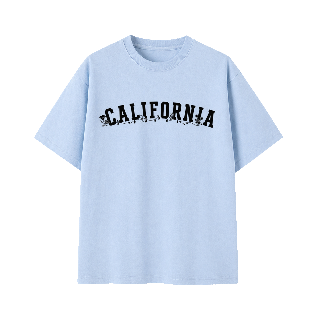Collection 10 California Essential Cotton T-Shirt - Light Blue front