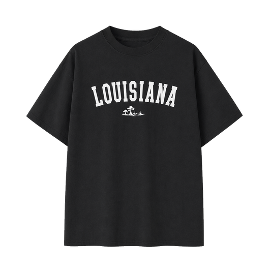Collection 9 Louisiana Essential Cotton T-Shirt - Black front