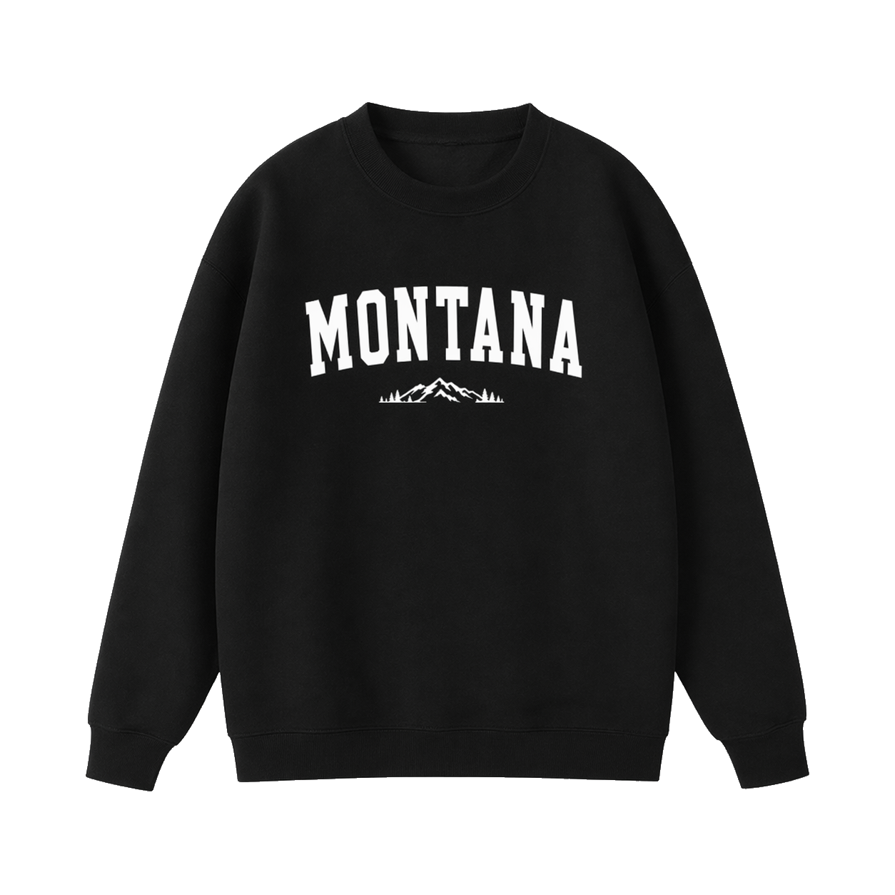 Collection 9 Montana Essential Heavyweight Crewneck Sweatshirt - Black front