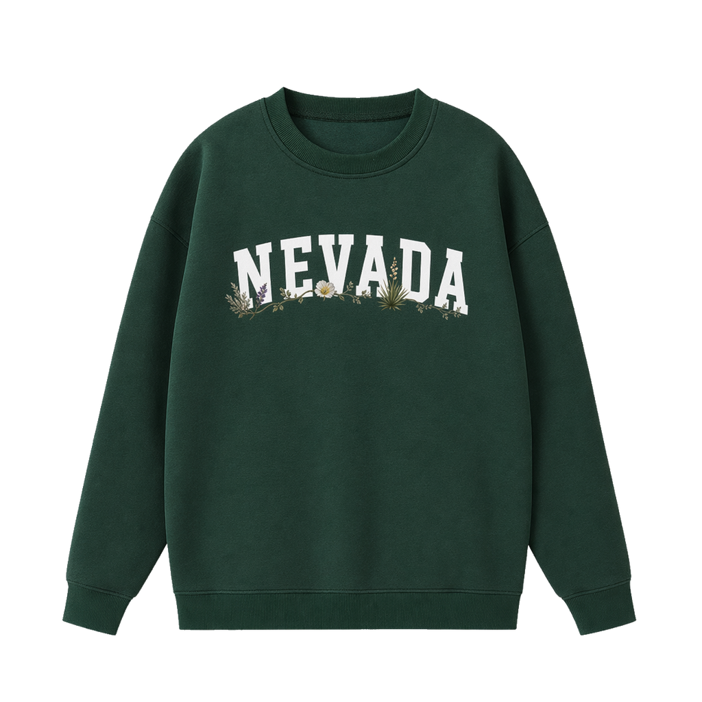 Collection 10 Nevada Essential Heavyweight Crewneck Sweatshirt - Dark Green front