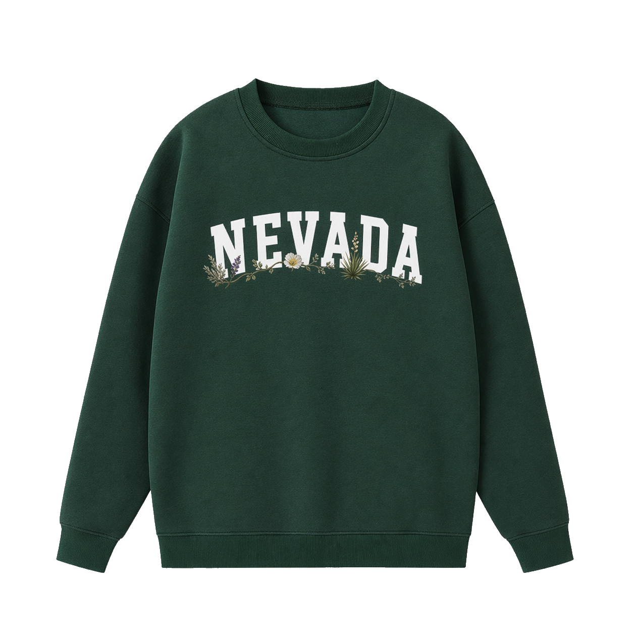 Collection 10 Nevada Essential Heavyweight Crewneck Sweatshirt - Dark Green front