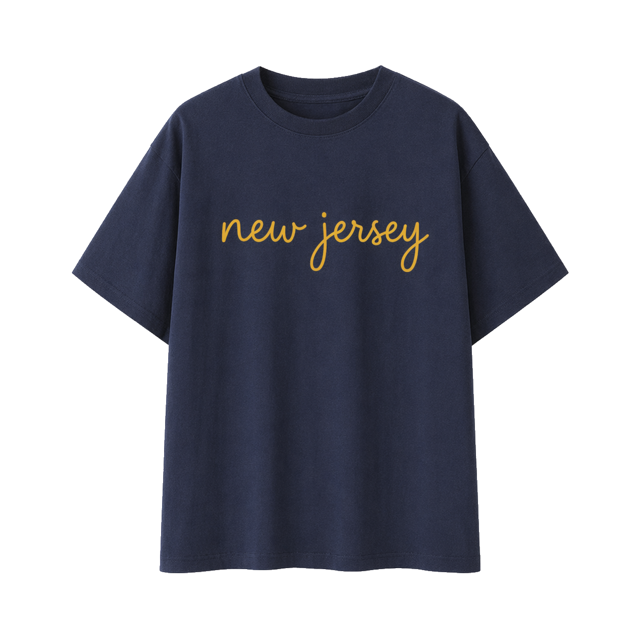 Collection 3 New Jersey Essential Cotton T-Shirt - Navy Blue front