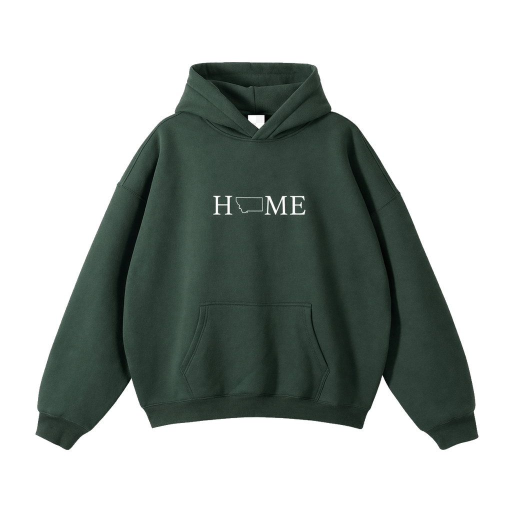 Collection 5 Montana Oversize Fleeced Hoodie - Eden Green front