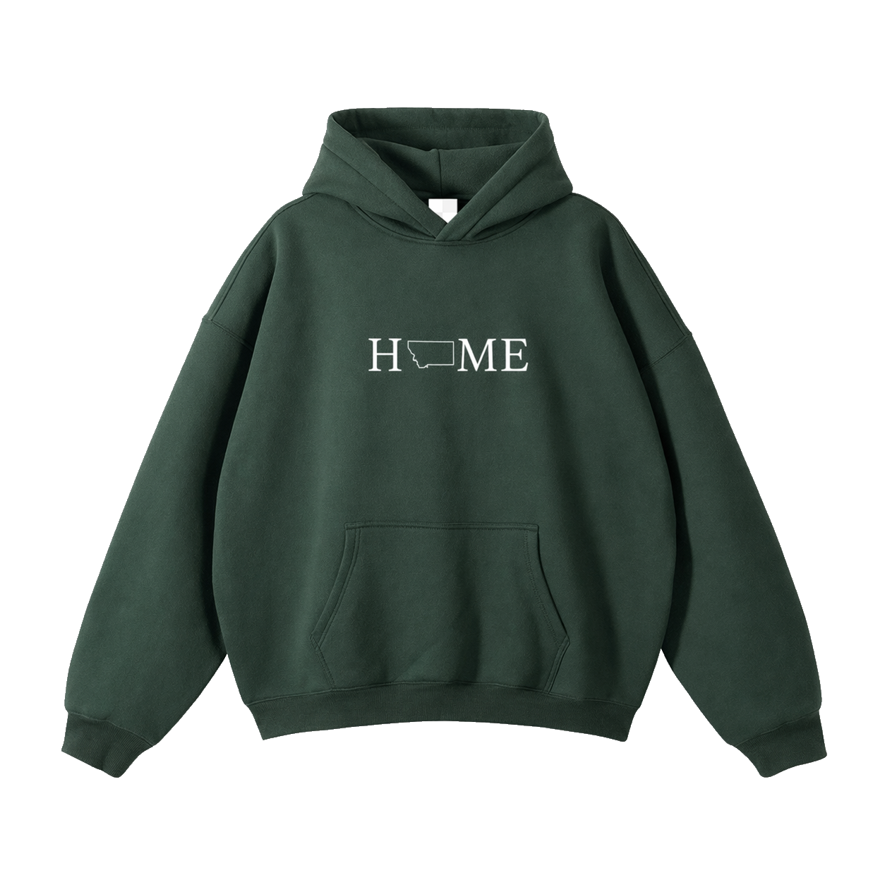 Collection 5 Montana Oversize Fleeced Hoodie - Eden Green front