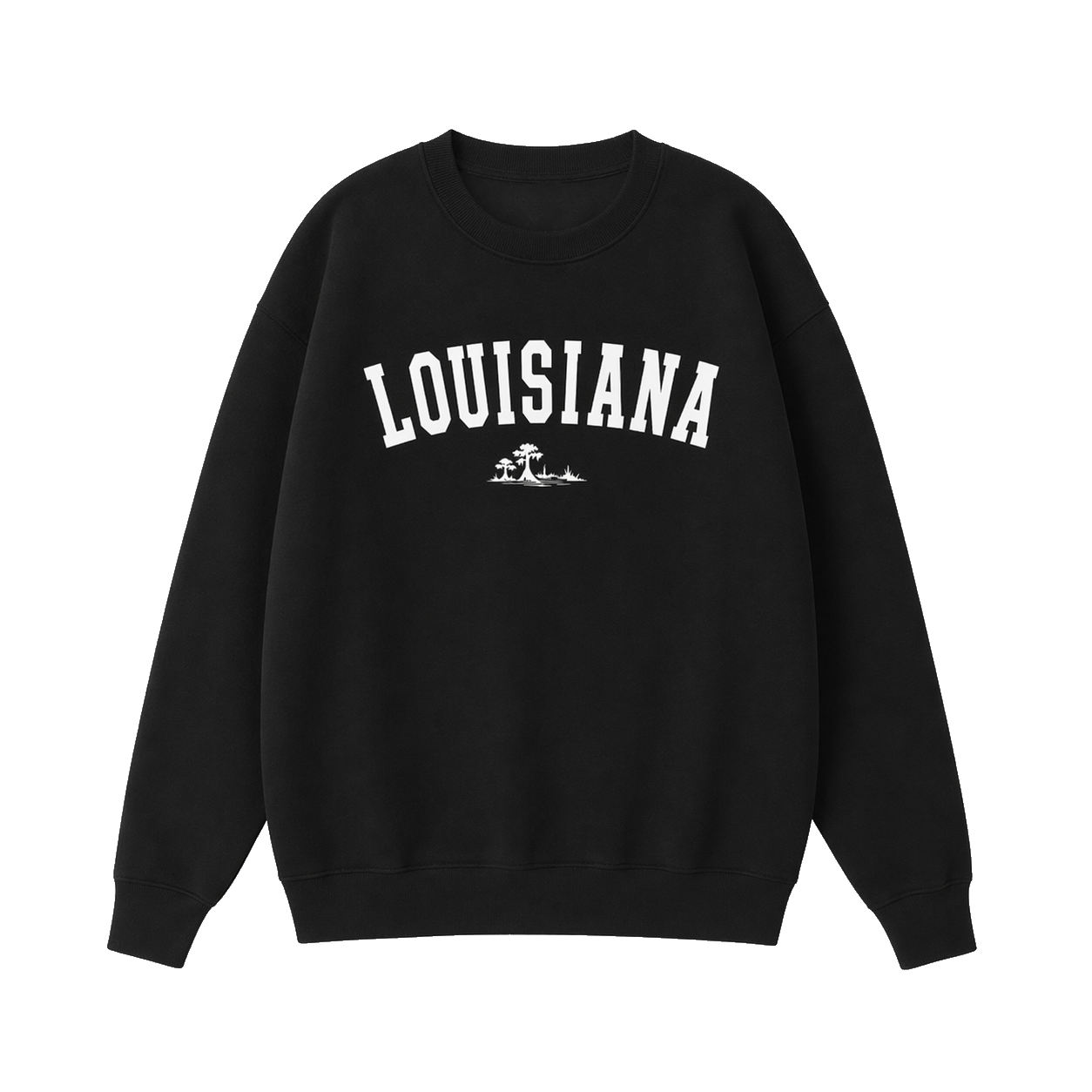Collection 9 Louisiana Essential Heavyweight Crewneck Sweatshirt - Black front
