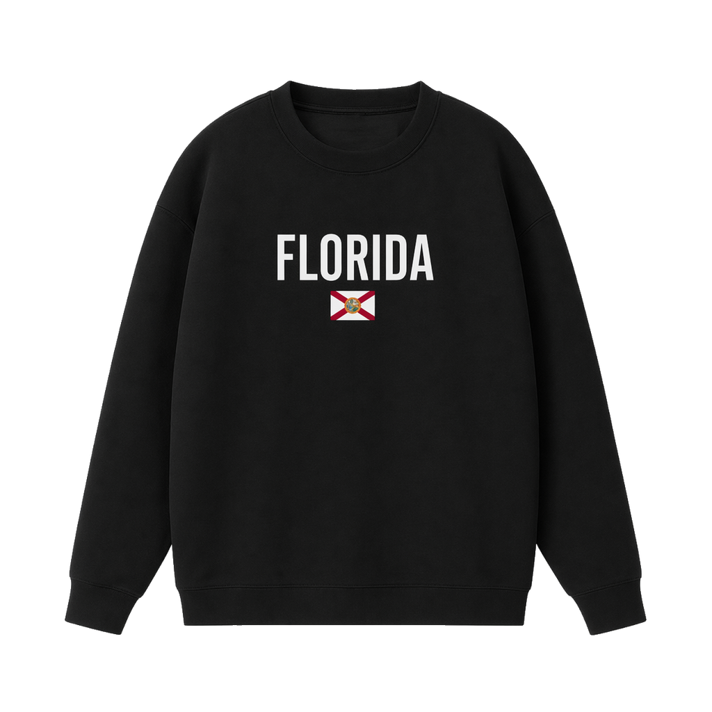 Collection 7 Florida Essential Heavyweight Crewneck Sweatshirt - Black front