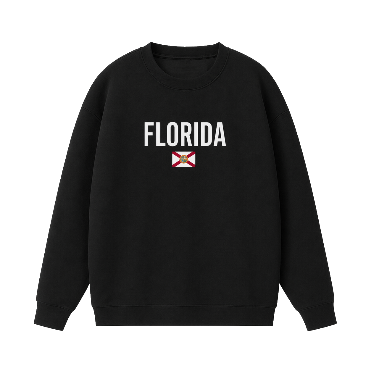 Collection 7 Florida Essential Heavyweight Crewneck Sweatshirt - Black front