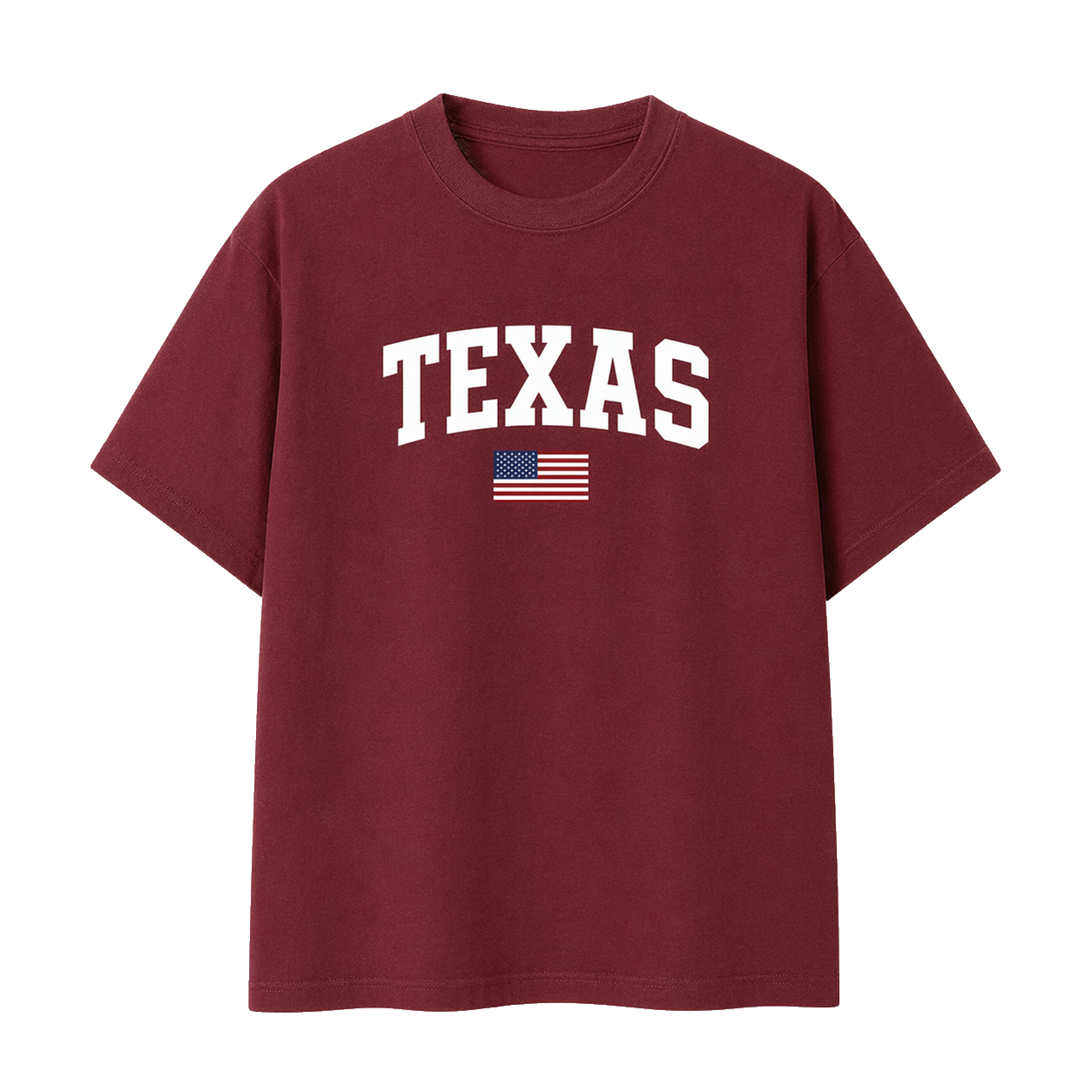 Collection 2 Texas Essential Cotton T-Shirt - Wine Gray front