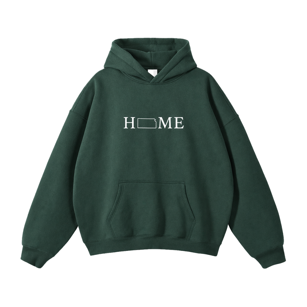 Collection 5 Kansas Oversize Fleeced Hoodie - Eden Green front
