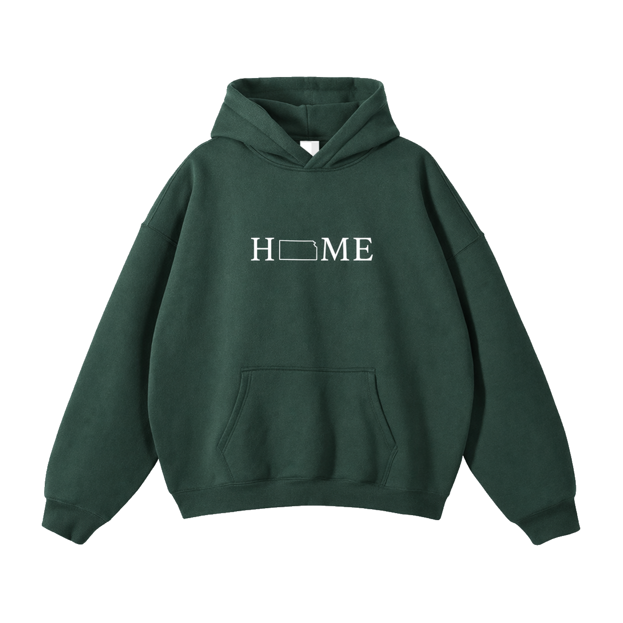 Collection 5 Kansas Oversize Fleeced Hoodie - Eden Green front