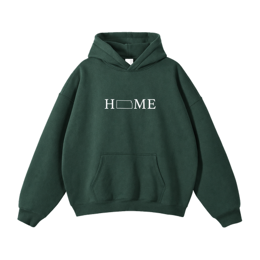 Collection 5 Kansas Oversize Fleeced Hoodie - Eden Green front
