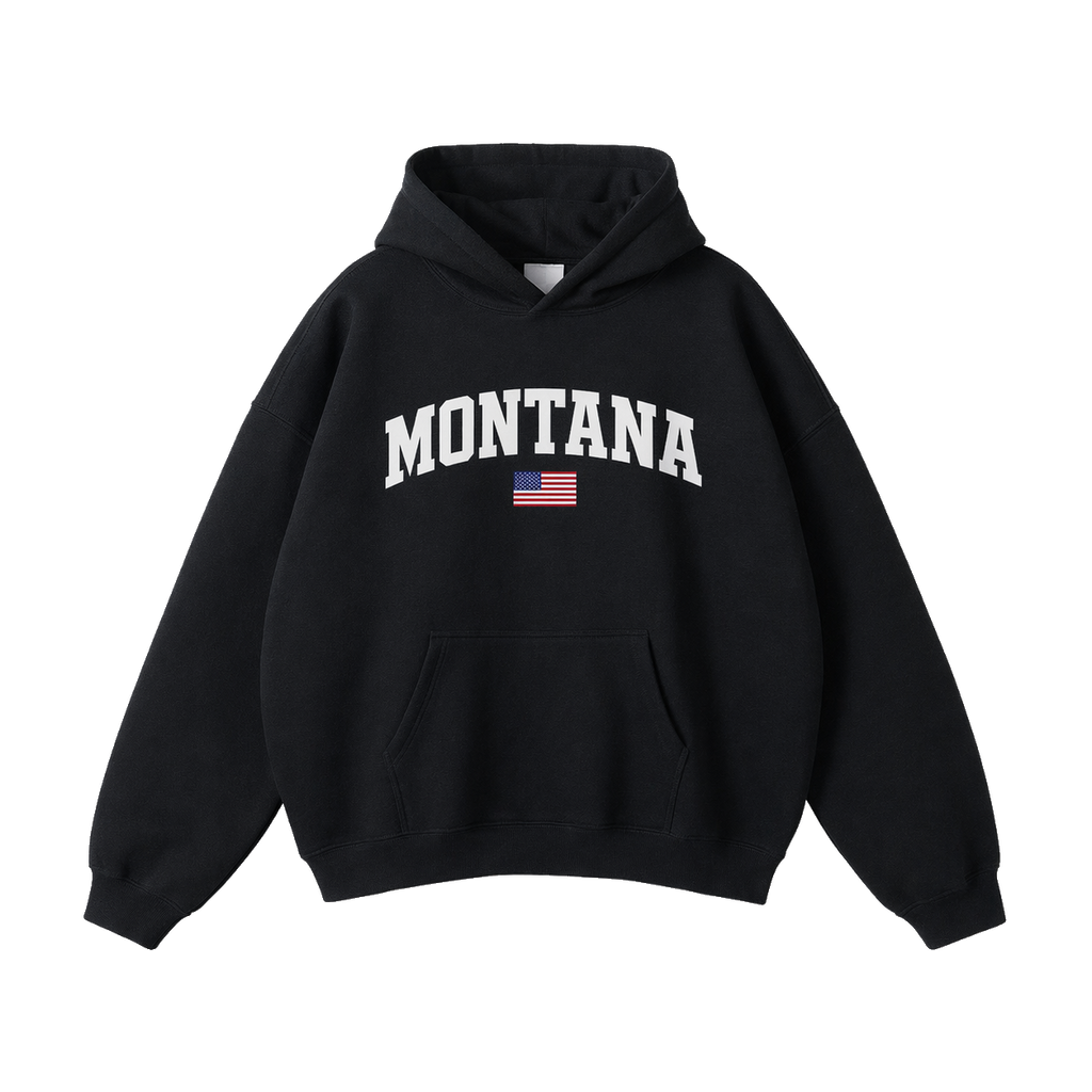 Collection 2 Montana Oversize Fleeced Hoodie - Black front