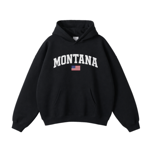 Collection 2 Montana Oversize Fleeced Hoodie - Black front