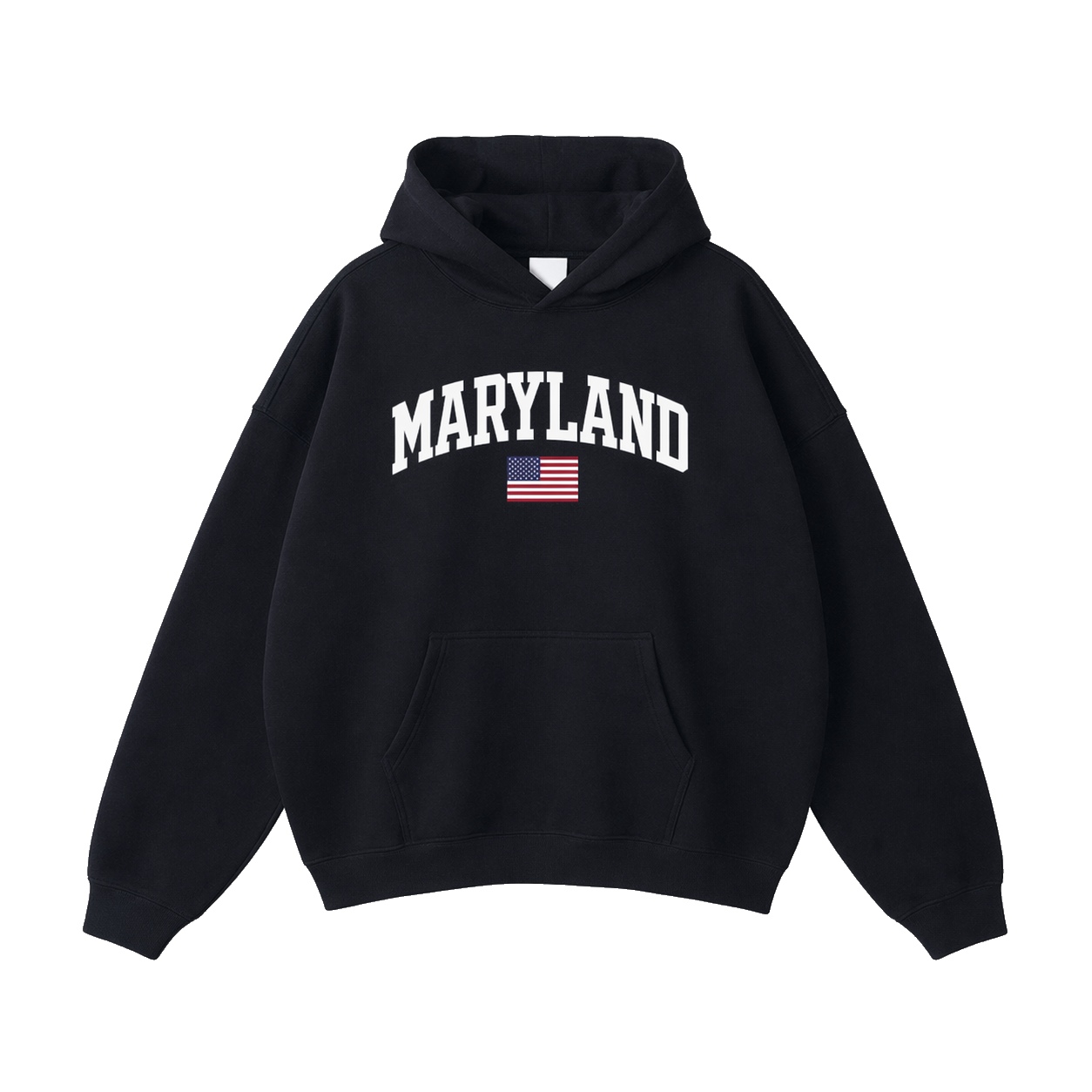 Collection 2 Maryland Oversize Fleeced Hoodie - Black front