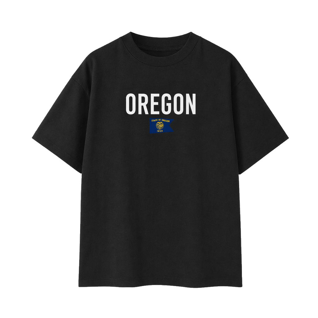 Collection 7 Oregon Essential Cotton T-Shirt - Black front