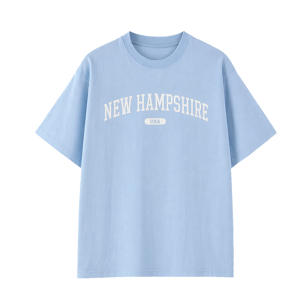 Collection 4 New Hampshire Essential Cotton T-Shirt - Light Blue front