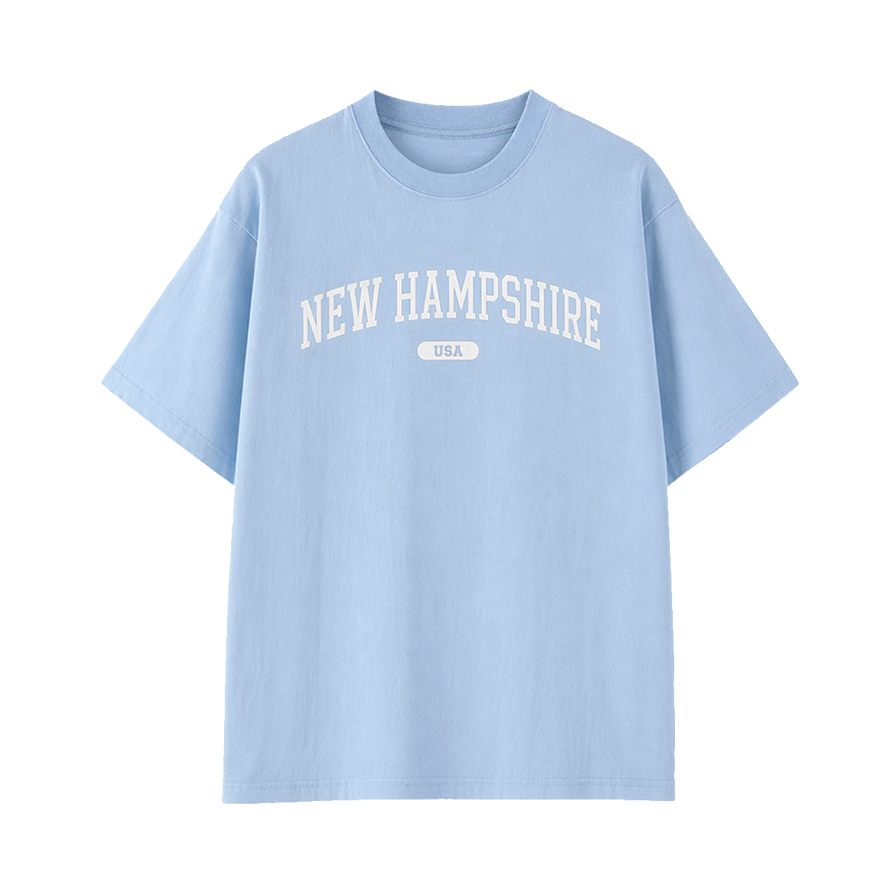 Collection 4 New Hampshire Essential Cotton T-Shirt - Light Blue front
