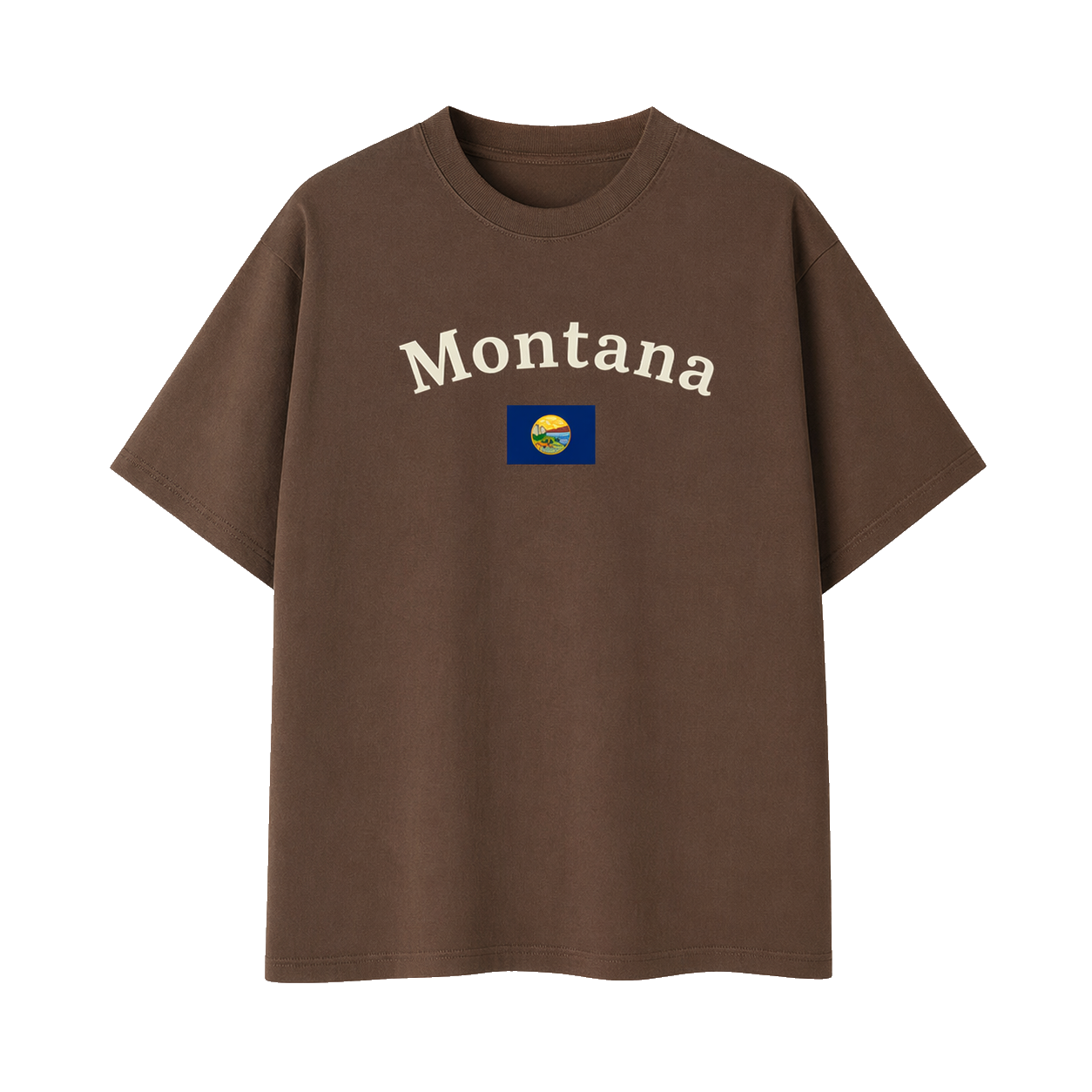 Collection 6 Montana Essential Cotton T-Shirt - Coffee front