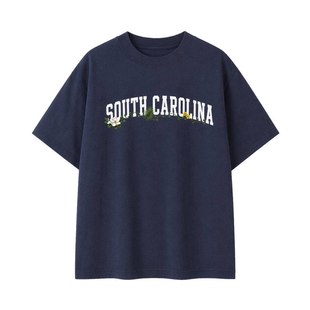 Collection 10 South Carolina Essential Cotton T-Shirt - Navy Blue front