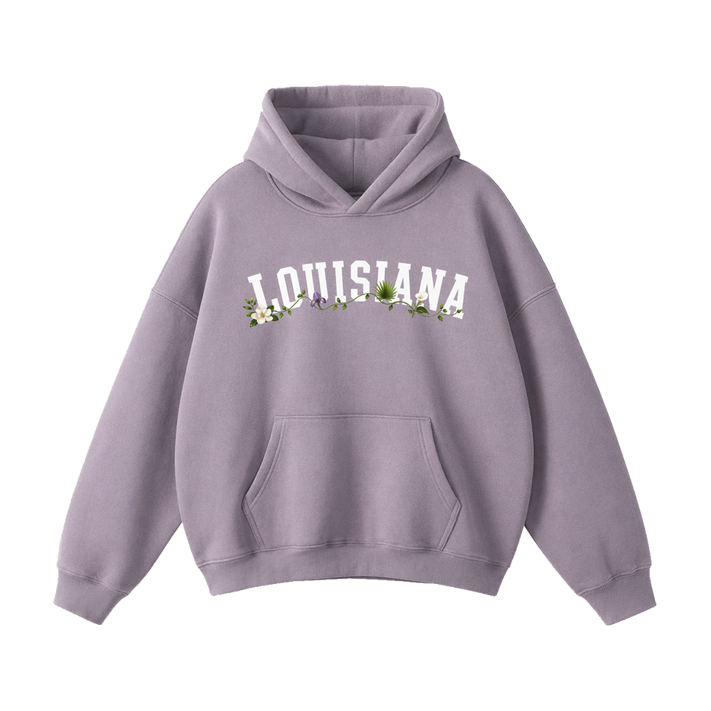 Collection 10 Louisiana Oversize Fleeced Hoodie - Light Purple front