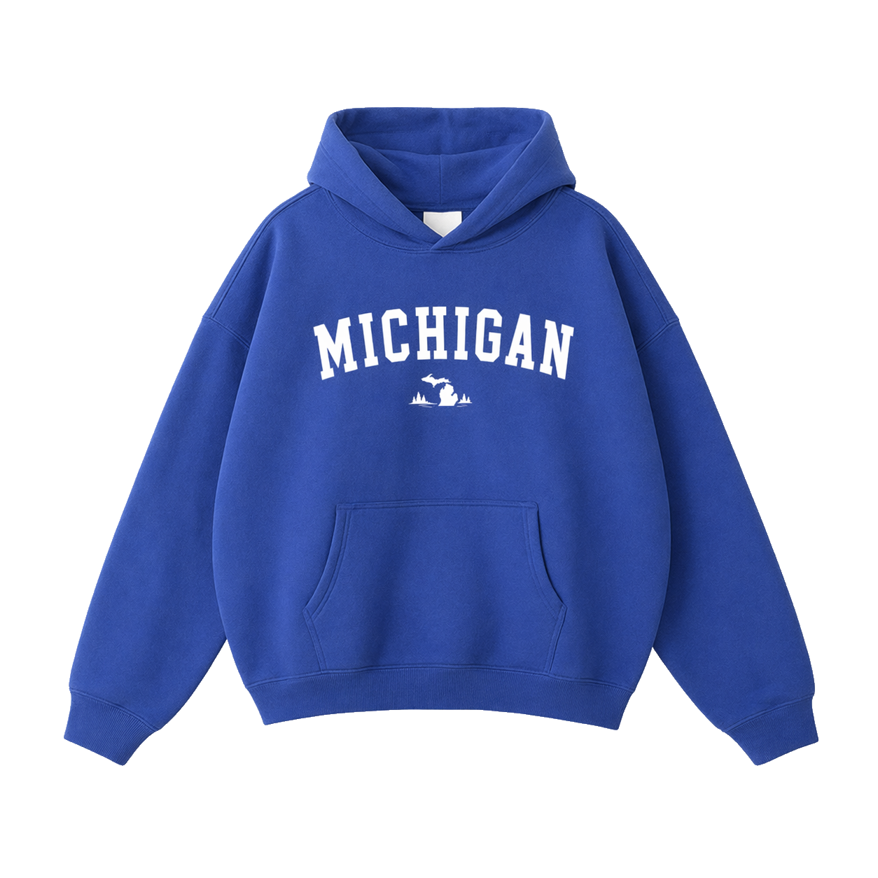 Collection 9 Michigan Oversize Fleeced Hoodie - Klein Blue front