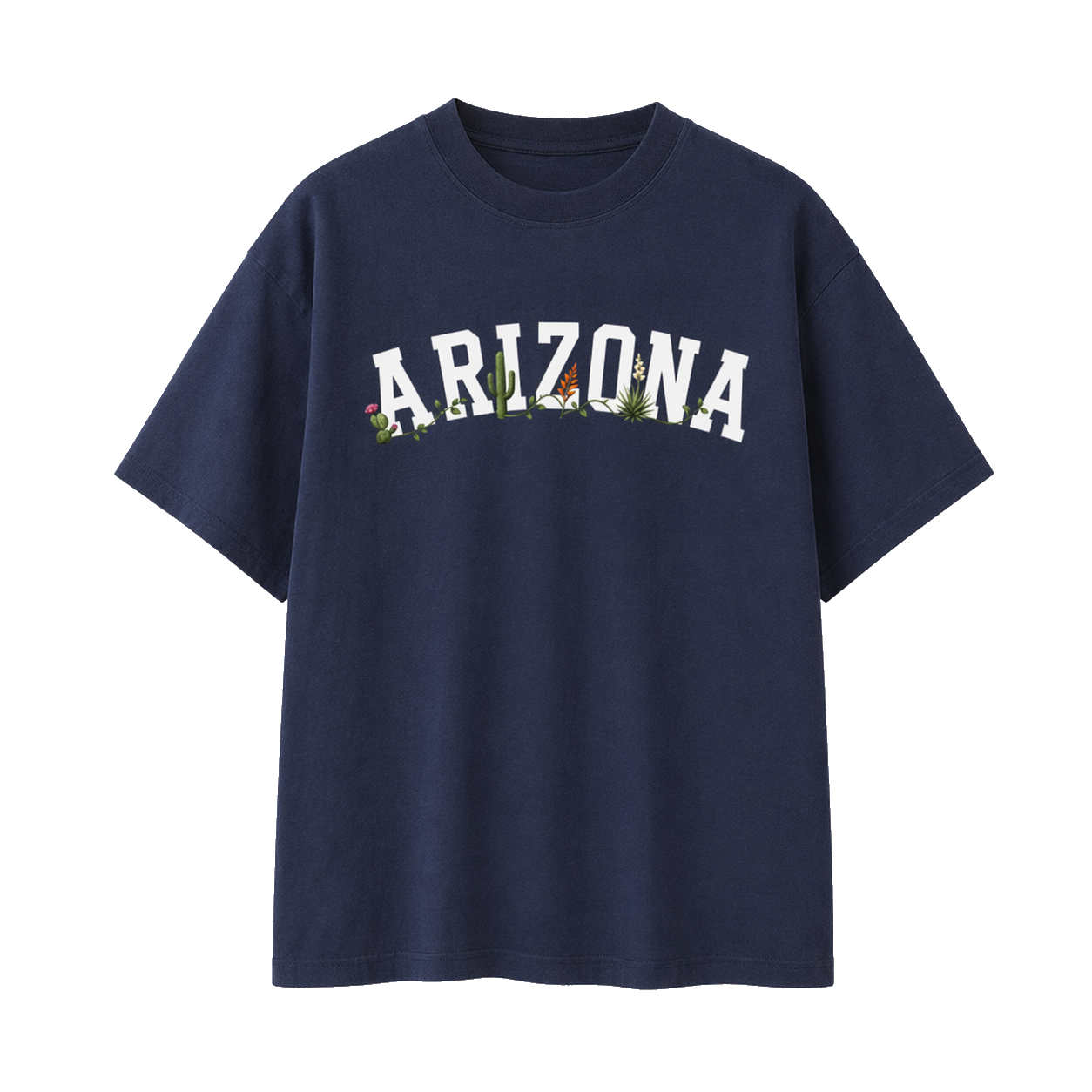 Collection 10 Arizona Essential Cotton T-Shirt - Navy Blue front