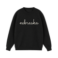 Collection 3 Nebraska Essential Heavyweight Crewneck Sweatshirt - Black front