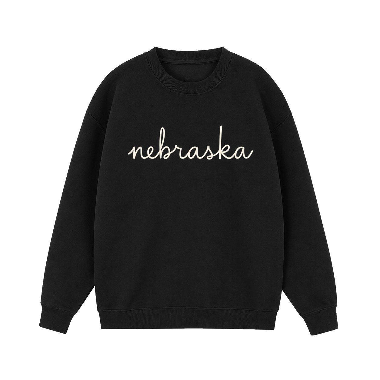 Collection 3 Nebraska Essential Heavyweight Crewneck Sweatshirt - Black front