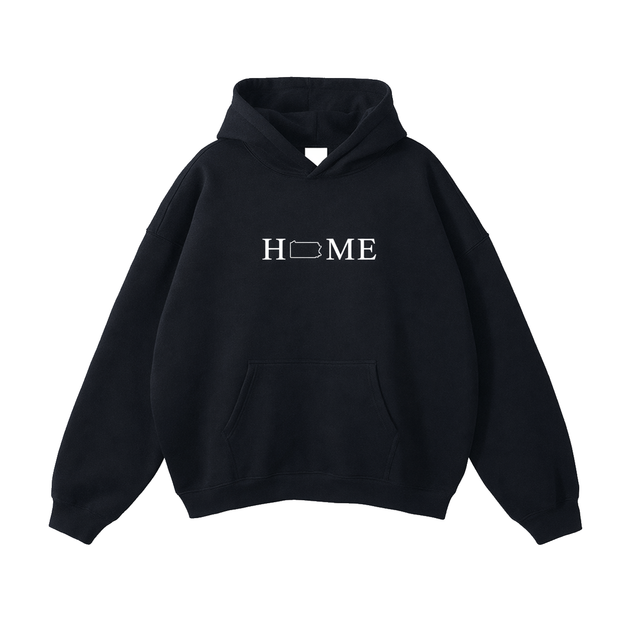 Collection 5 Pennsylvania Oversize Fleeced Hoodie - Black front