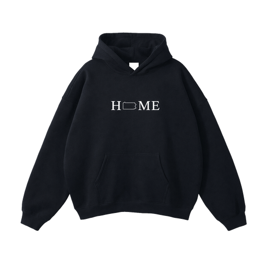 Collection 5 Pennsylvania Oversize Fleeced Hoodie - Black front