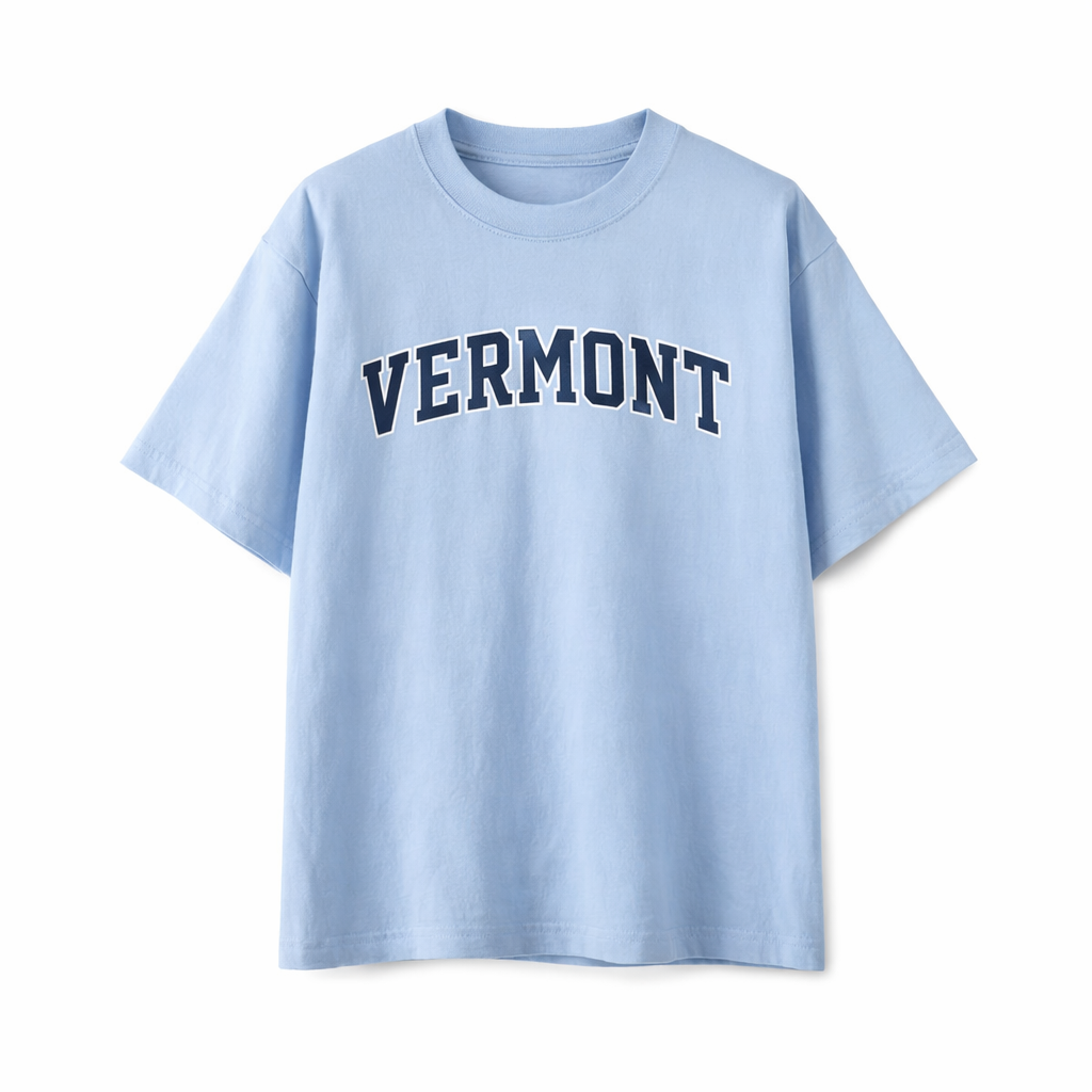 Collection 1 Vermont Essential Cotton T-Shirt - Light Blue front