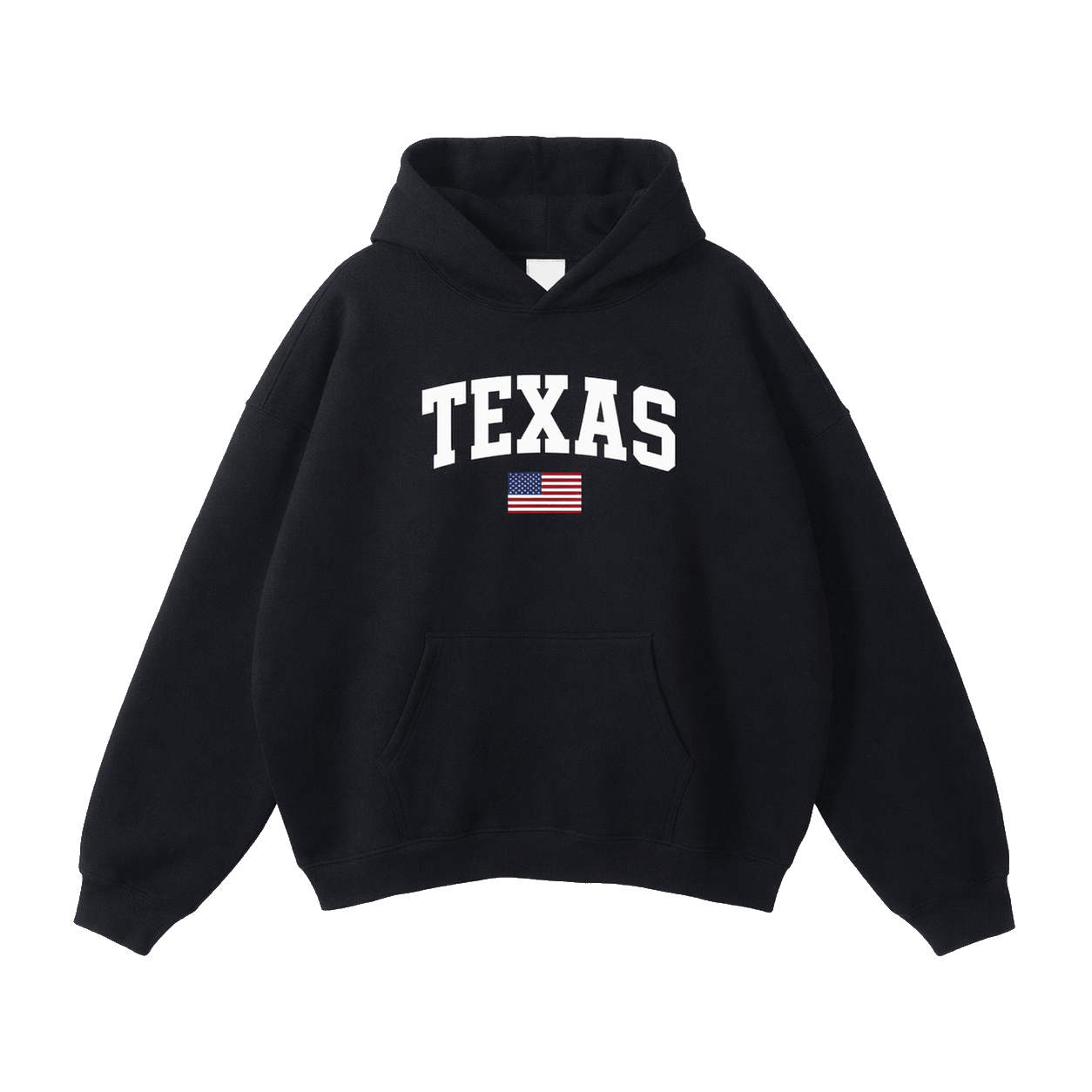 Collection 2 Texas Oversize Fleeced Hoodie - Black front