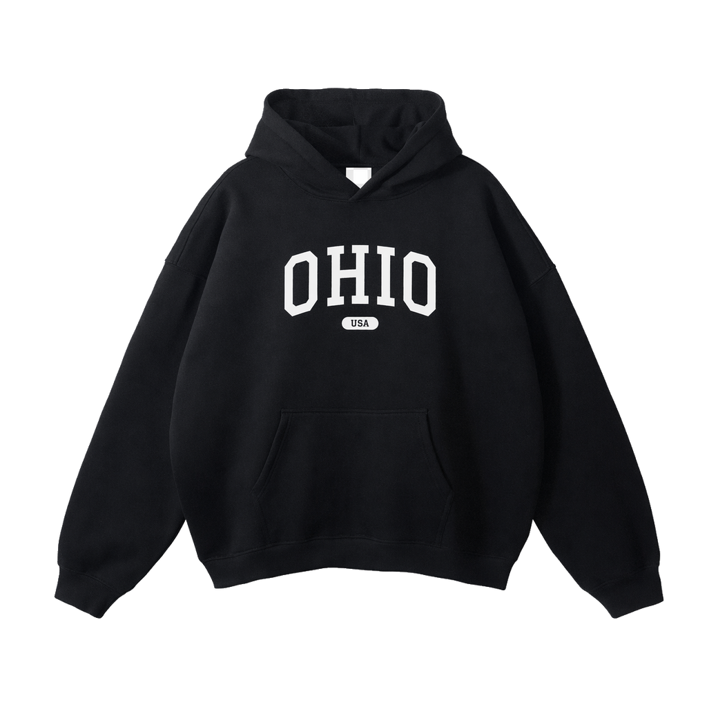 Collection 4 Ohio Oversize Fleeced Hoodie - Black front