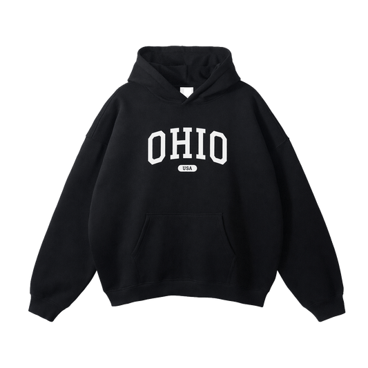 Collection 4 Ohio Oversize Fleeced Hoodie - Black front
