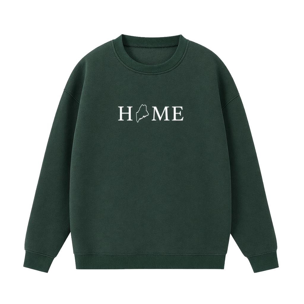 Collection 5 Maine Essential Heavyweight Crewneck Sweatshirt - Dark Green front