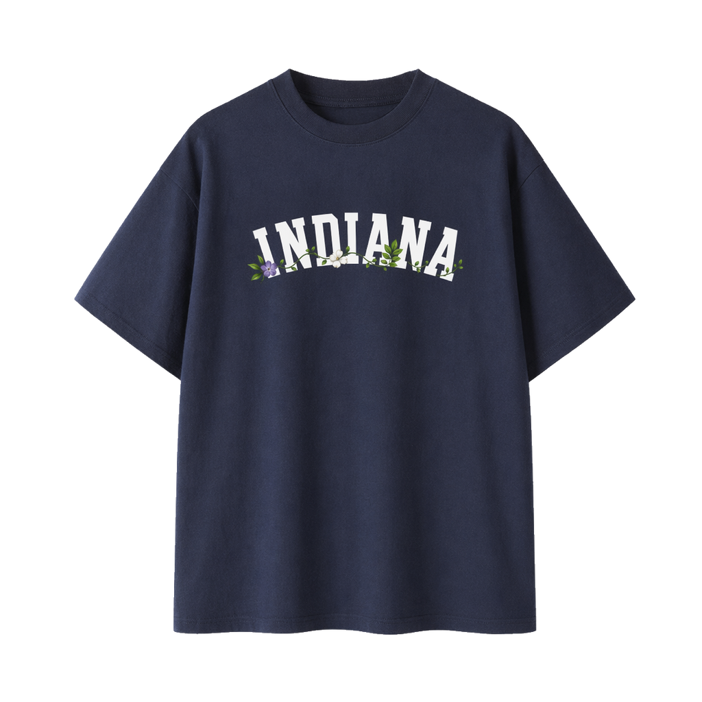 Collection 10 Indiana Essential Cotton T-Shirt - Navy Blue front