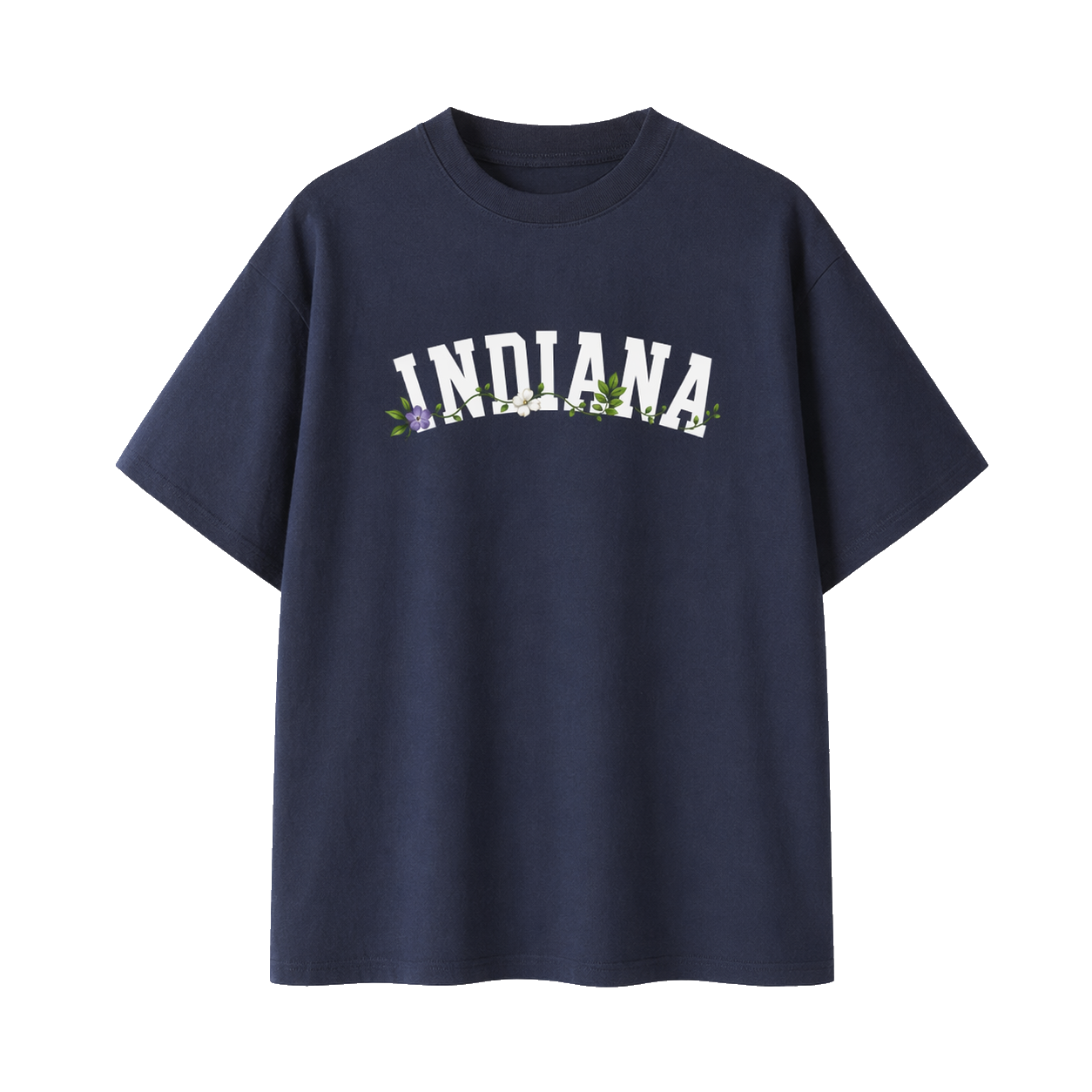 Collection 10 Indiana Essential Cotton T-Shirt - Navy Blue front