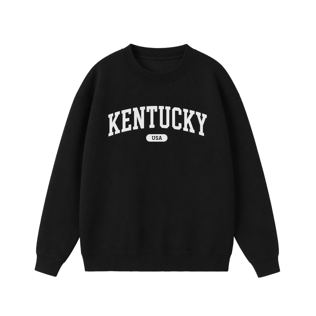 Collection 4 Kentucky Essential Heavyweight Crewneck Sweatshirt - Black front