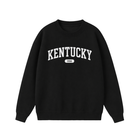 Collection 4 Kentucky Essential Heavyweight Crewneck Sweatshirt - Black front
