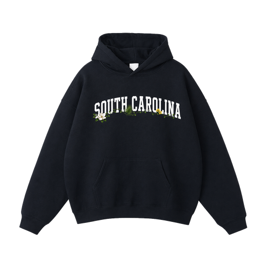 Collection 10 South Carolina Oversize Fleeced Hoodie - Black front
