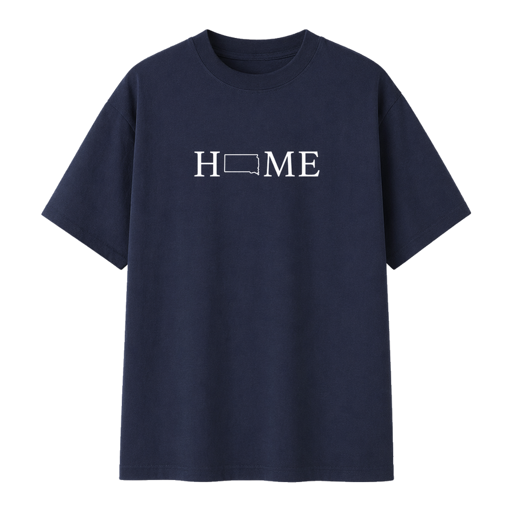 Collection 5 South Dakota Essential Cotton T-Shirt - Navy Blue front