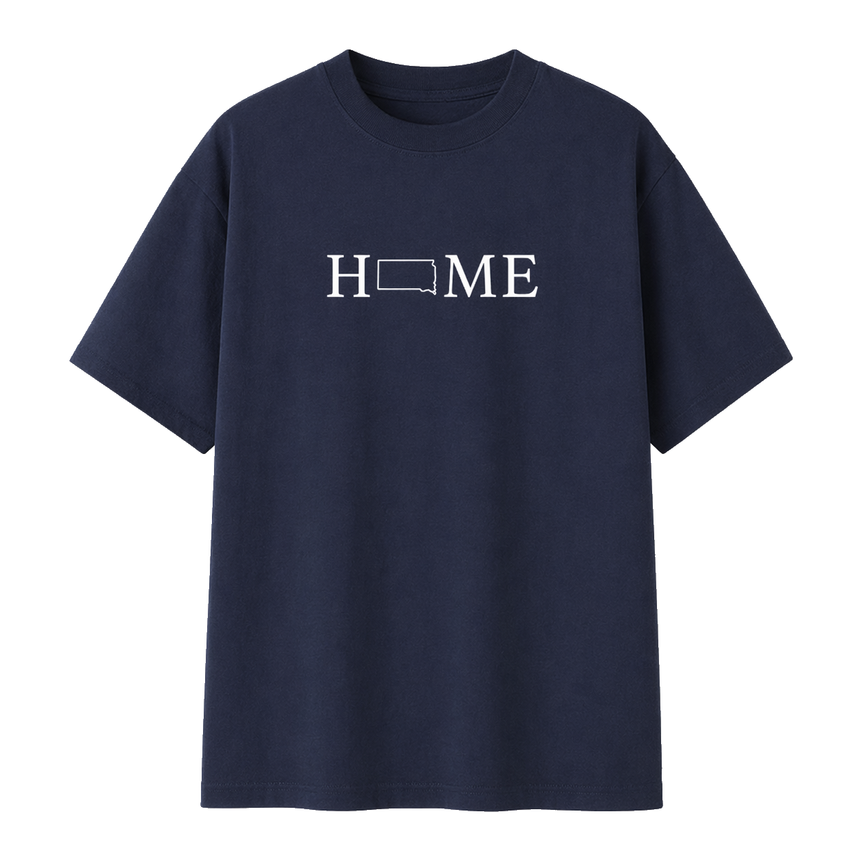 Collection 5 South Dakota Essential Cotton T-Shirt - Navy Blue front