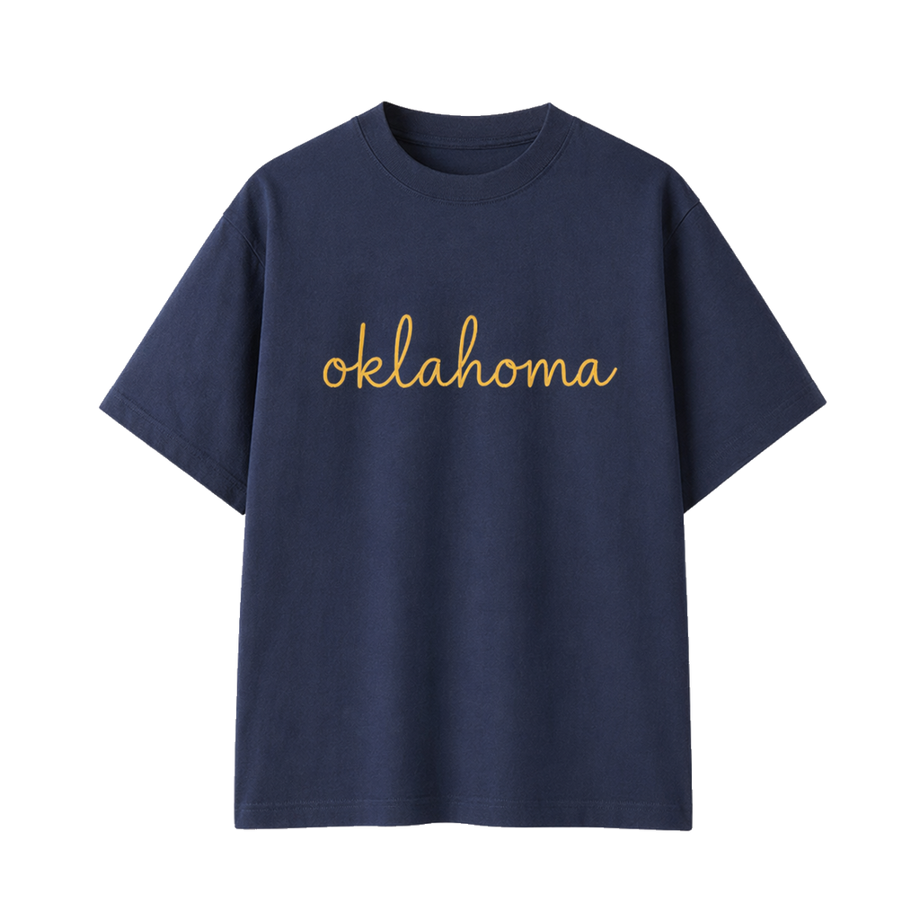 Collection 3 Oklahoma Essential Cotton T-Shirt - Navy Blue front