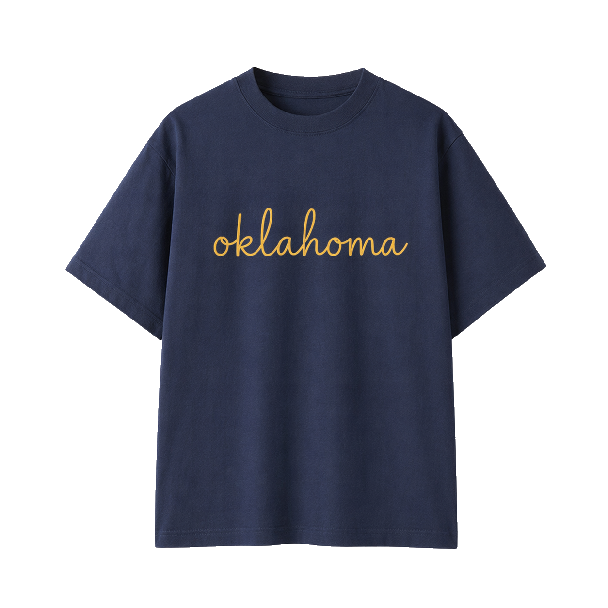 Collection 3 Oklahoma Essential Cotton T-Shirt - Navy Blue front
