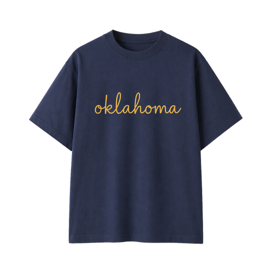 Collection 3 Oklahoma Essential Cotton T-Shirt - Navy Blue front