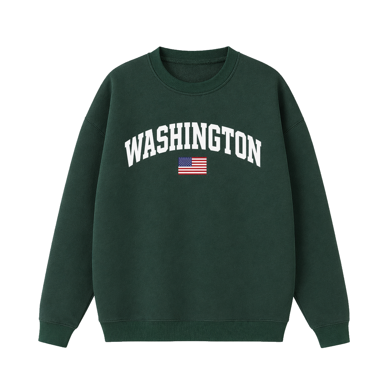 Collection 2 Washington Essential Heavyweight Crewneck Sweatshirt - Dark Green front