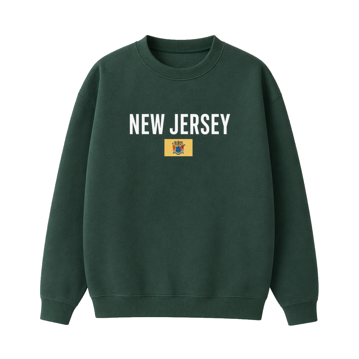 Collection 7 New Jersey Essential Heavyweight Crewneck Sweatshirt - Dark Green front