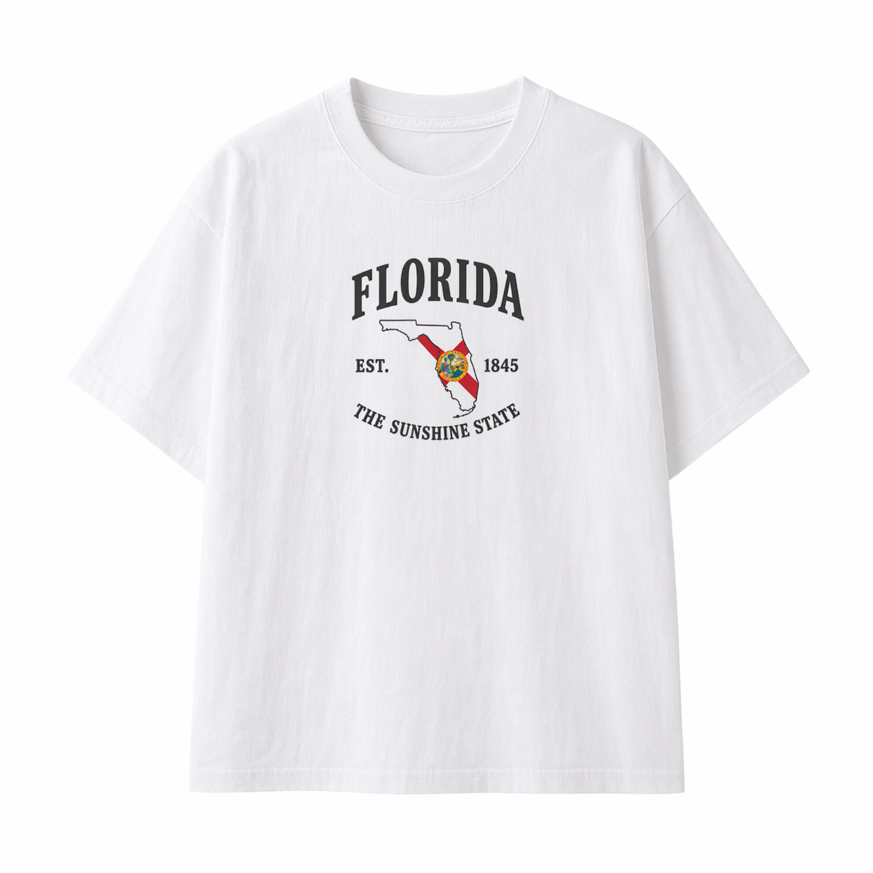 Collection 8 Florida Essential Cotton T-Shirt - White front